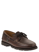 Paraboot Leather Boat Shoes With Lug Sole