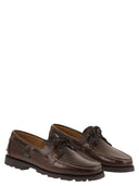 Paraboot Leather Boat Shoes With Lug Sole