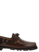 Paraboot Leather Boat Shoes With Lug Sole