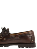 Paraboot Leather Boat Shoes With Lug Sole