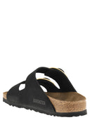 Skórzany pantofier z Birkenstock Arizona z dużą klamrą