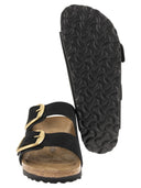 Skórzany pantofier z Birkenstock Arizona z dużą klamrą