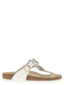 Birkenstock Gizeh Flowers – Natural Leather Thong Sandal With Floral Appliqués