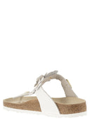 Birkenstock Gizeh Flowers – Natural Leather Thong Sandal With Floral Appliqués