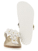 Birkenstock Gizeh Flowers – Natural Leather Thong Sandal With Floral Appliqués