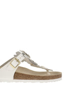 Birkenstock Gizeh Flowers – Natural Leather Thong Sandal With Floral Appliqués