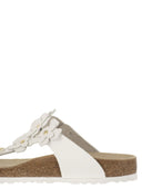 Birkenstock Gizeh Flowers – Natural Leather Thong Sandal With Floral Appliqués