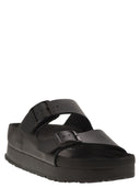 Birkenstock Arizona Platform Slipper With Leather Buckles