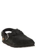 Birkenstock Tokio Shearling Suede And Lambskin Slippers