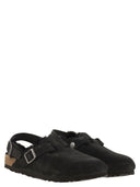 Birkenstock Tokio Shearling Suede And Lambskin Slippers