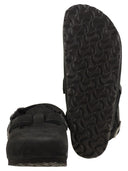 Birkenstock Tokio Shearling Suede And Lambskin Slippers