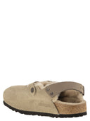Birkenstock Tokio Shearling Suede And Lambskin Slippers