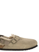 Birkenstock Tokio Shearling Suede And Lambskin Slippers