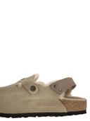 Birkenstock Tokio Shearling Suede And Lambskin Slippers