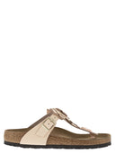 Birkenstock Gizeh Flowers – Natural Leather Thong Sandal With Floral Appliqués