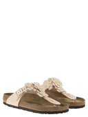 Birkenstock Gizeh Flowers – Natural Leather Thong Sandal With Floral Appliqués