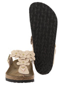 Birkenstock Gizeh Flowers – Natural Leather Thong Sandal With Floral Appliqués