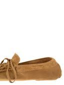 Anniel Suede Loafers With Fringes And Decorative Laces
