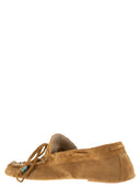 Anniel Suede Loafers With Fringes And Sequin Detail