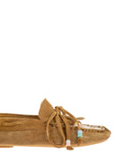 Anniel Suede Loafers With Fringes And Sequin Detail