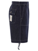 Cp Company Cotton Denim Shorts