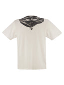 Cp Company Cotton T Shirt With Print On The Back