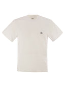 로고 패치가있는 CP Company Cotton T 셔츠