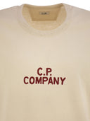 Cp Company Natural Jersey T Shirt With Logo