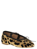 Ballerine en cuir anniel avec motif animal et bande élastique