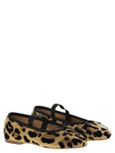 Ballerine en cuir anniel avec motif animal et bande élastique