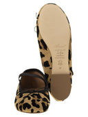 Ballerine en cuir anniel avec motif animal et bande élastique