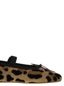 Ballerine en cuir anniel avec motif animal et bande élastique