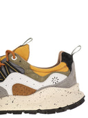 Flower Mountain Yamano 3 Sneakers In Suede And Technical Fabric