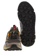 Flower Mountain Yamano 3 Sneakers In Suede And Technical Fabric