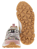 Flower Mountain Yamano 3 Sneakers In Suede And Technical Fabric