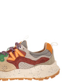 Flower Mountain Yamano 3 Sneakers In Suede And Technical Fabric