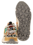 Flower Mountain Yamano 3 Sneakers In Suede And Technical Fabric