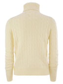 Polo Ralph Lauren Wool And Cashmere Cable Knit Turtleneck Sweater