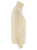 Polo Ralph Lauren Wool And Cashmere Cable Knit Turtleneck Sweater