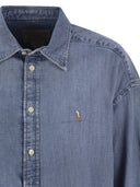 Polo Ralph Lauren kurzes Quadrat -Denim -Hemd