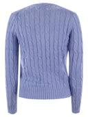 Polo Ralph Lauren Plaited Cotton V Neck Sweater