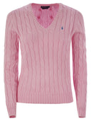 Polo Ralph Lauren Plaited Cotton V Neck Sweater