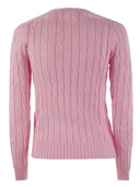 Polo Ralph Lauren Plaited Cotton V Neck Sweater