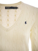 Polo Ralph Lauren wełna i kaszmirowy kabel V SWEAT