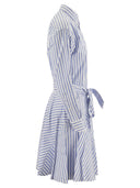 Polo Ralph Lauren Paneled Striped Cotton Chemisier