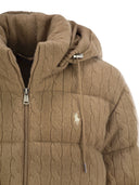 Polo Ralph Lauren Hooded Cable Knit Down Jacket
