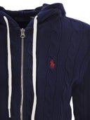 Sudadera con cremallera de algodón de algodón de polo ralph