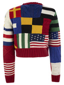 Polo Ralph Lauren Crew Neck Sweater With Flag