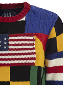 Polo Ralph Lauren Crew Neck Sweater With Flag