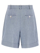 Polo Ralph Lauren geplooide katoenen chambray shorts